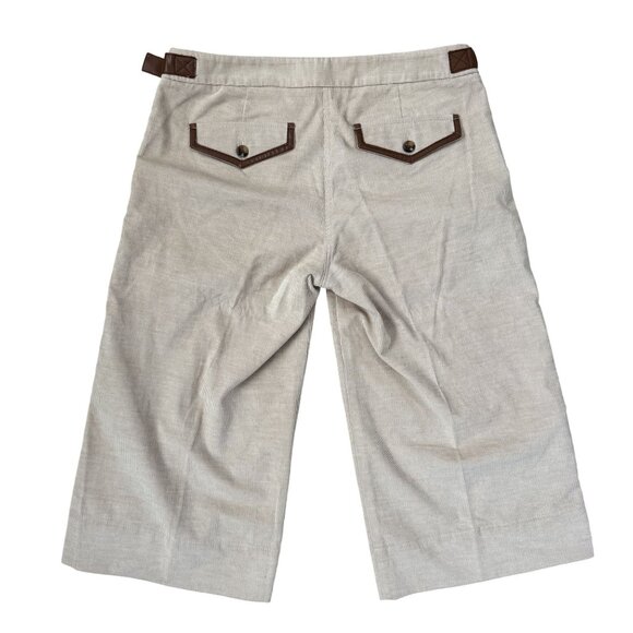 The Limited Drew Corduroy Cropped Wide Leg Pants Contrast Trim 6 Old Money Vtg - Picture 7 of 7